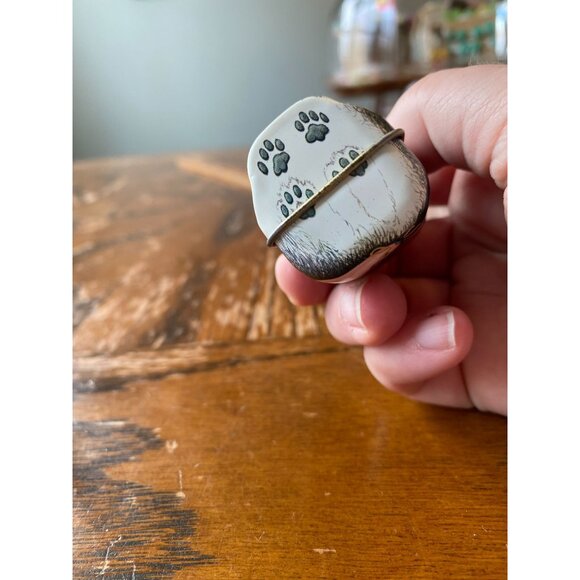 Vintage Hunkydory Miniature Cat Tin Box Figurine By Dana Kubick 2.5" - Picture 5 of 8